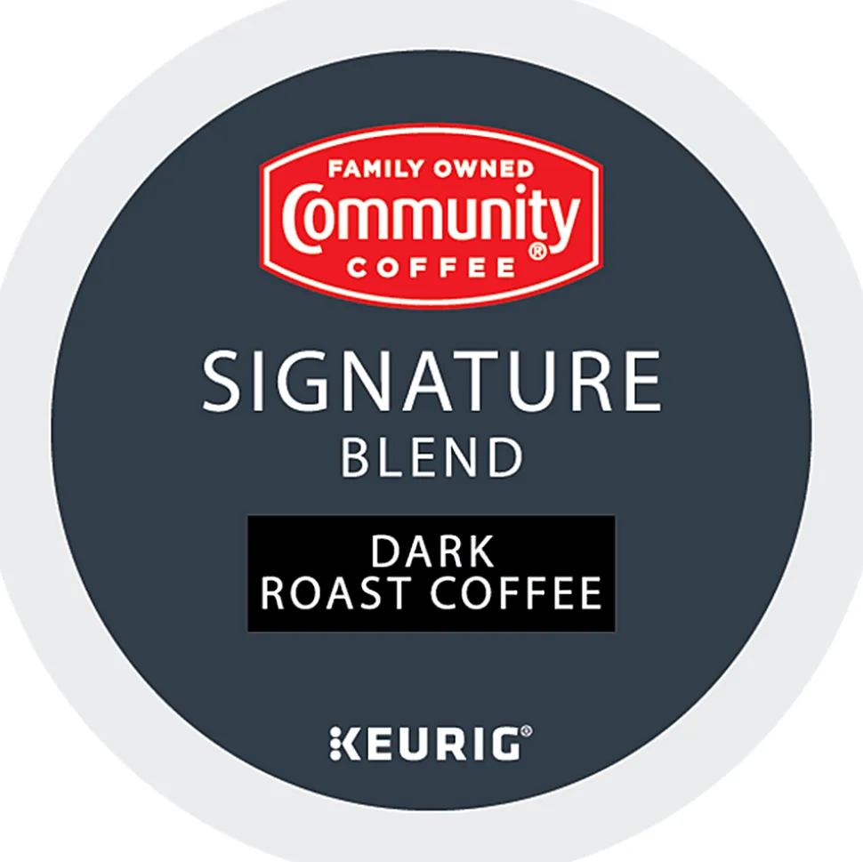 Community Coffee Keurig® Single Serve K-Cup® Pods, Signature Blend, Dark Roast, Box Of 96 Pods