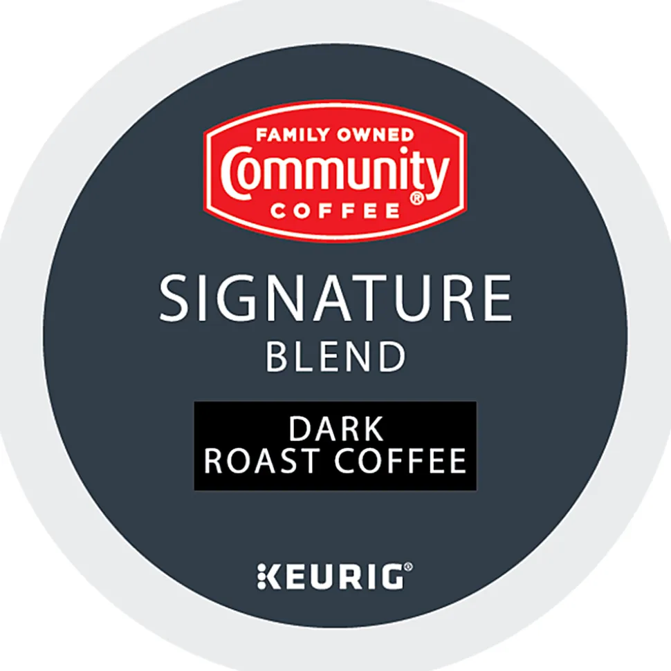 Community Coffee Keurig® Single Serve K-Cup® Pods, Signature Blend, Dark Roast, Box Of 24 Pods