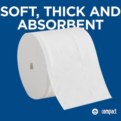 Compact® Coreless Premium Embossed Toilet Paper, Angel Soft® Professional Series, 2 Ply, 20% Recycled, 18 Rolls, 1,125 Sheets per Roll