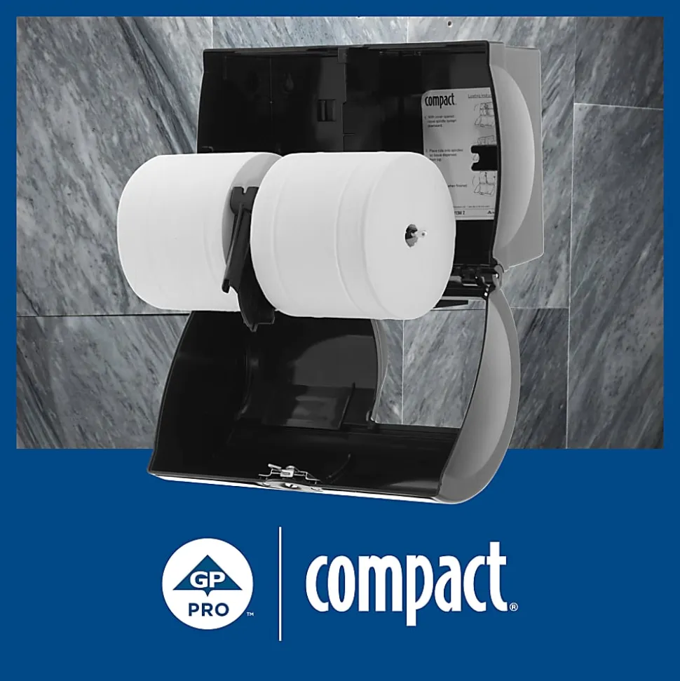 Compact® Coreless Premium Embossed Toilet Paper, Angel Soft® Professional Series, 2 Ply, 20% Recycled, 18 Rolls, 1,125 Sheets per Roll