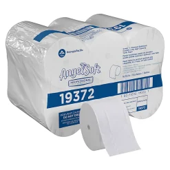 Compact® Coreless Premium Embossed Toilet Paper, Angel Soft® Professional Series, 2 Ply, 20% Recycled, 18 Rolls, 1,125 Sheets per Roll