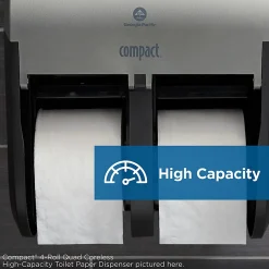 Compact® Coreless Toilet Paper, 2-Ply, 4" x 3.8" Sheets, 100% Recycled Fiber, White, 1000 Sheets, 36 Rolls per Case