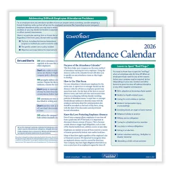 ComplyRight® 2026 Attendance Calendar Kit, 8 1/2