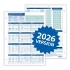 ComplyRight® 2026 Attendance Calendar Cards, 8 1/2" x 11", White, Pack Of 50