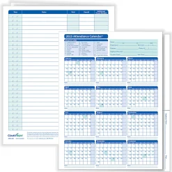 ComplyRight® 2026 Attendance Calendar Folders, 9 3/8