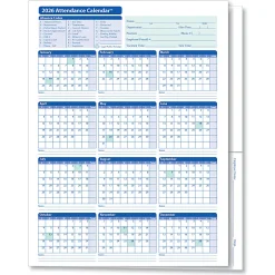 ComplyRight® 2026 Attendance Calendar Folders, 9 3/8