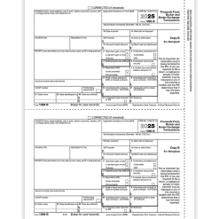 ComplyRight® 1099-B Tax Forms, Recipient Copy B, 2-Up, 8-1/2" x 11", Pack Of 100 Forms