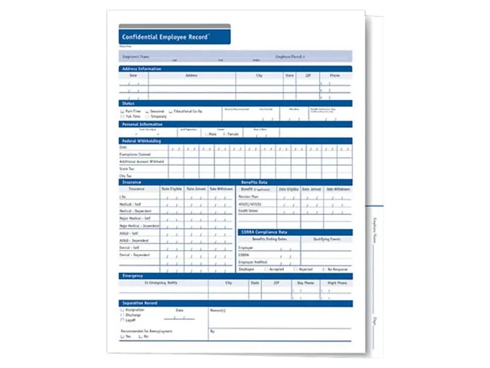 ComplyRight Confidential Employee Record Folders, 11 3/4" x 9 1/2", Pack Of 25