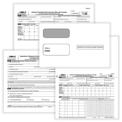 ComplyRight™ 1095-C Tax Forms Set, Employer-Provided Health Insurance Offer And Coverage Forms With Envelopes, 8-1/2" x 11", Set for 50 Recipients