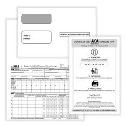 ComplyRight™ 1095-C Tax Forms Set, Employer-Provided Health Insurance Offer & Coverage Forms, Envelopes/Software, Set Of 100, AC1095E200S25