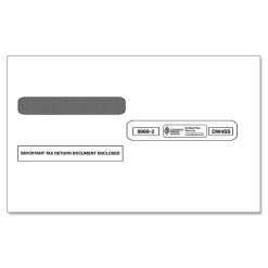 ComplyRight® Double-Window Envelopes For 4-Up W-2 (5205, 5205A, 5209) Tax Forms, 5-5/8" x 9", Self-Seal, White, Pack Of 200 Envelopes