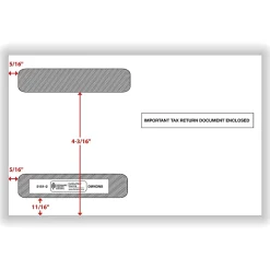ComplyRight® Double-Window Envelopes For W-2 (5218) Tax Forms, 5-5/8