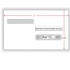 ComplyRight® Double-Window Envelopes For W-2 (5214) Tax Forms, 5-5/8" x 9", Moisture-Seal, White, Pack Of 100 Envelopes