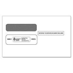 ComplyRight® Double-Window Envelopes For W-2 Tax Forms, 5-5/8
