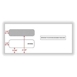 ComplyRight® Double-Window Envelopes For 3-Up 1099 Tax Forms, 3-7/8" x 8-3/8", Self-Seal, White, Pack Of 200 Envelopes