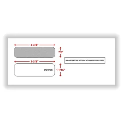 ComplyRight® Double-Window Envelopes For 3-Up 1099 Tax Forms, 3-7/8