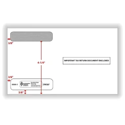 ComplyRight® Double-Window Envelopes For W-2 (5206 And 5208) Tax Forms, 5-5/8