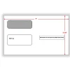 ComplyRight® Double-Window Tax Form Envelopes For Laser And Continuous 1099 Forms, 5-5/8" x 9", Self-Seal, White, Pack Of 50 Envelopes