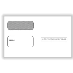 ComplyRight® Double-Window Tax Form Envelopes For Laser And Continuous 1099 Forms, 5-5/8