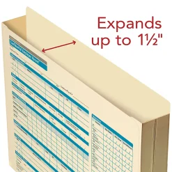 ComplyRight Expandable Confidential Personnel Pocket Files, 11 3/4" x 9 1/2" x 1 1/4", Pack Of 25
