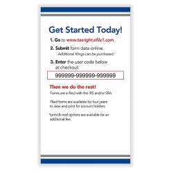 ComplyRightĀ® FASTFILE Tax Filings For Small Business, W-2/1099, Card For 10 Tax Filings, PC/Mac