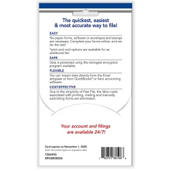 ComplyRight® FASTFILE Tax Filings For Small Business, W-2/1099, Card For 25 Tax Filings, PC/Mac