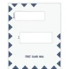 ComplyRight® First Class Double Window Tax Mailer Envelope, Offset Windows, White/Blue, Self-Seal, 9-1/2" x 12", Pack of 50