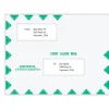 ComplyRight® First Class Double Window Tax Mailer Envelope, Offset Windows, White/Green, Self-Seal, 10" x 13", Pack of 50 - PEB02