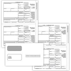 ComplyRight® 1099-MISC Recipient Only Tax Form Set, 3-Part, 2-Up, Copy B, State/File, State/File, 8-1/2" x 11", Pack of 50 Forms and Envelopes