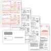 ComplyRight® 1099-MISC Tax Forms Set, 4-Part, 2-Up, Copies A, B, State/File, State/File, 8-1/2" x 11", Pack Of 25 Forms And Envelopes