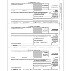 ComplyRight® 1099-NEC Tax Forms, Recipient Copy B, 3-Up, 8-1/2" x 11", Pack Of 75 Forms