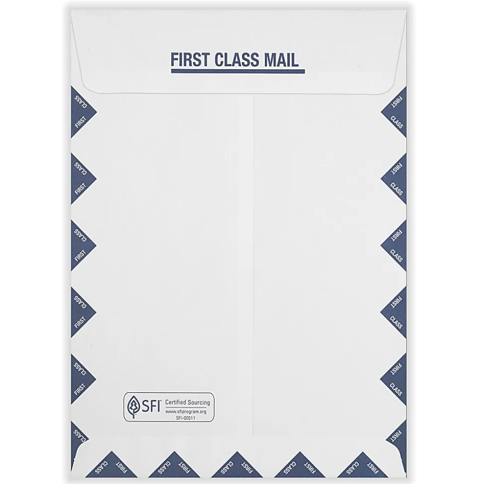 ComplyRight Right-Window Jumbo Envelopes For CMS-1500 Health Insurance Forms, Self-Seal, White, 9" x 12-1/2", Pack Of 500