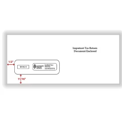 ComplyRight® Single-Window Envelopes For 3-Up 1099 Tax Forms, 3-7/8