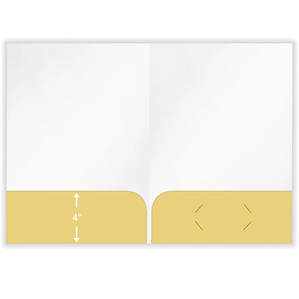 ComplyRight® Tax Presentation Folder, "Income Tax Return", Double Pockets, Gold, 9" x 12", Pack of 50
