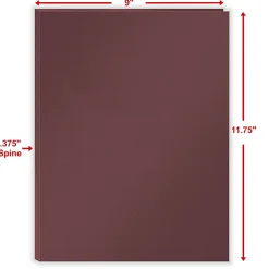 ComplyRight® Tax Presentation Folder, One Pocket, Spine, Extendable Tab and BC Slot, Burgundy, 9" x 11-3/4", Pack of 50