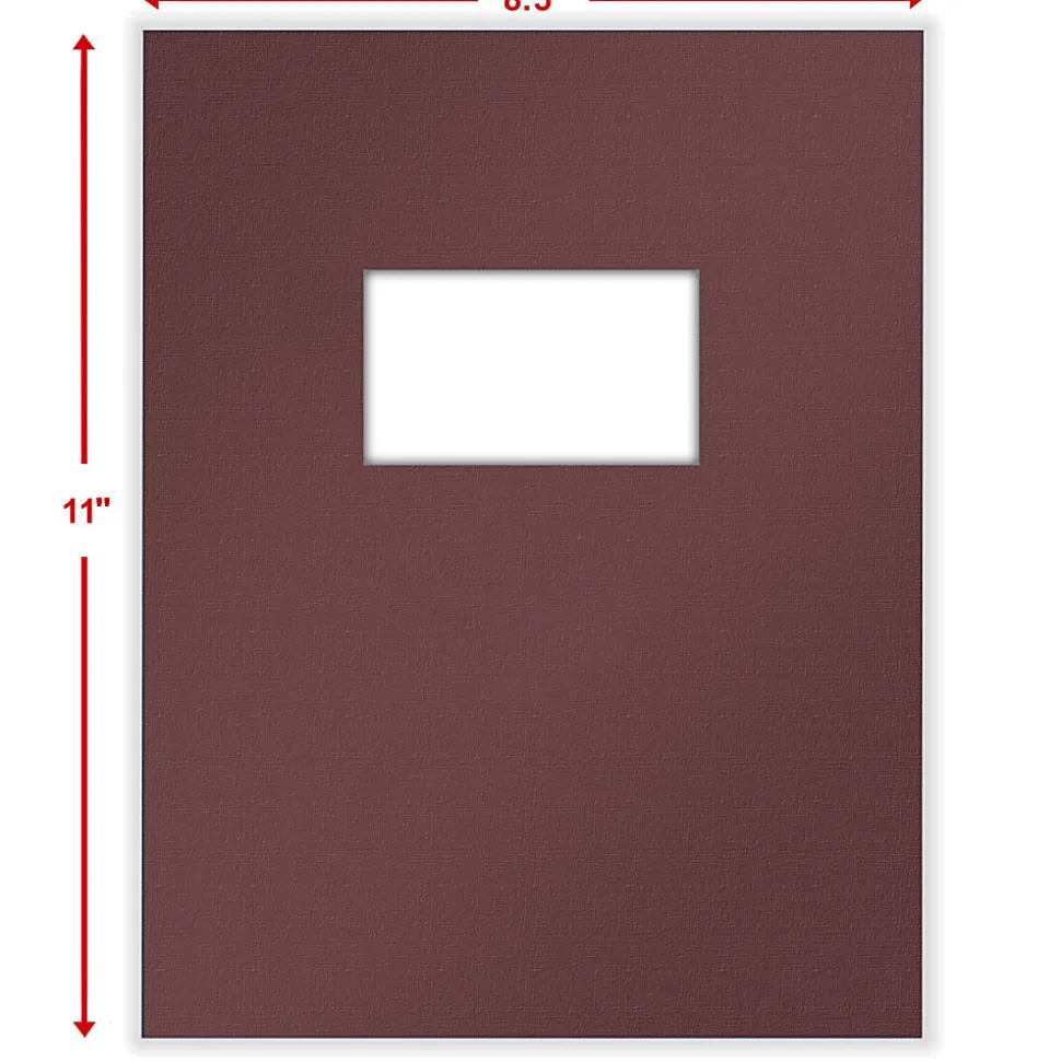 ComplyRight® Tax Presentation Two Piece Report Covers, Single Window, Burgundy, 8-1/2" x 11", Pack of 50 Sets