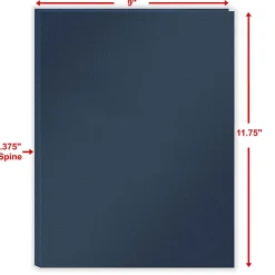 ComplyRight® Tax Presentation Folder, One Pocket, Spine, Extendable Tab and BC Slot, Navy Blue, 9" x 11-3/4", Pack of 50