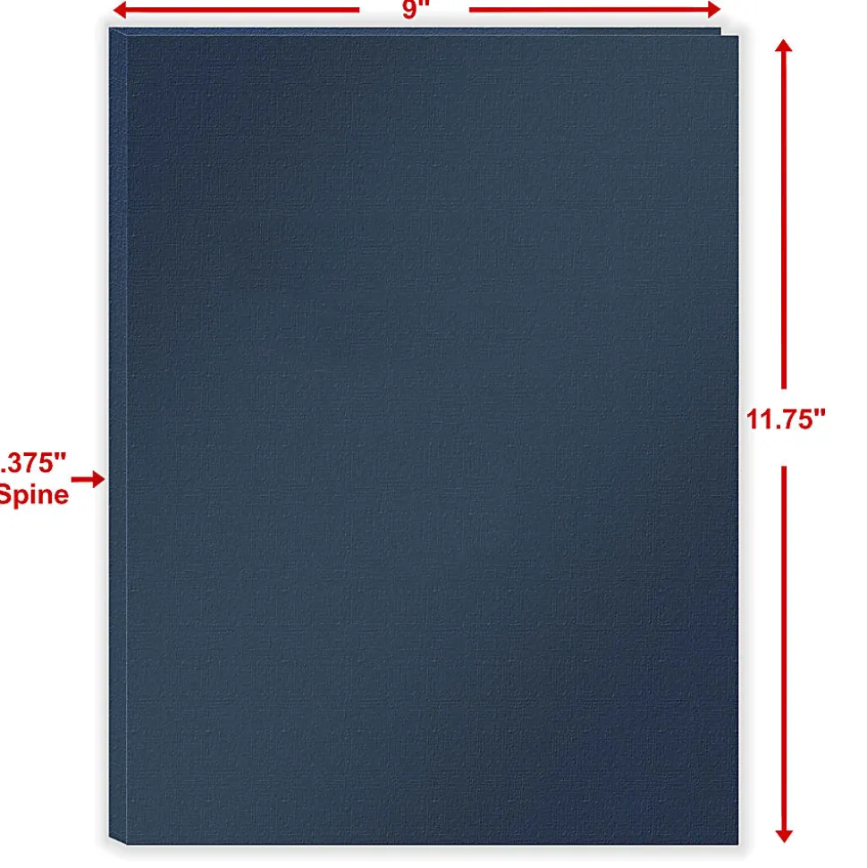 ComplyRight® Tax Presentation Folder, One Pocket, Spine, Extendable Tab and BC Slot, Navy Blue, 9" x 11-3/4", Pack of 50
