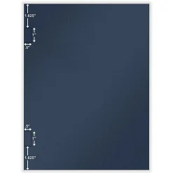 ComplyRight® Tax Presentation Folder, Report Cover, Spine, Side-Staples Tabs, Navy Blue, 8-5/8" x 11-1/4", Pack of 50