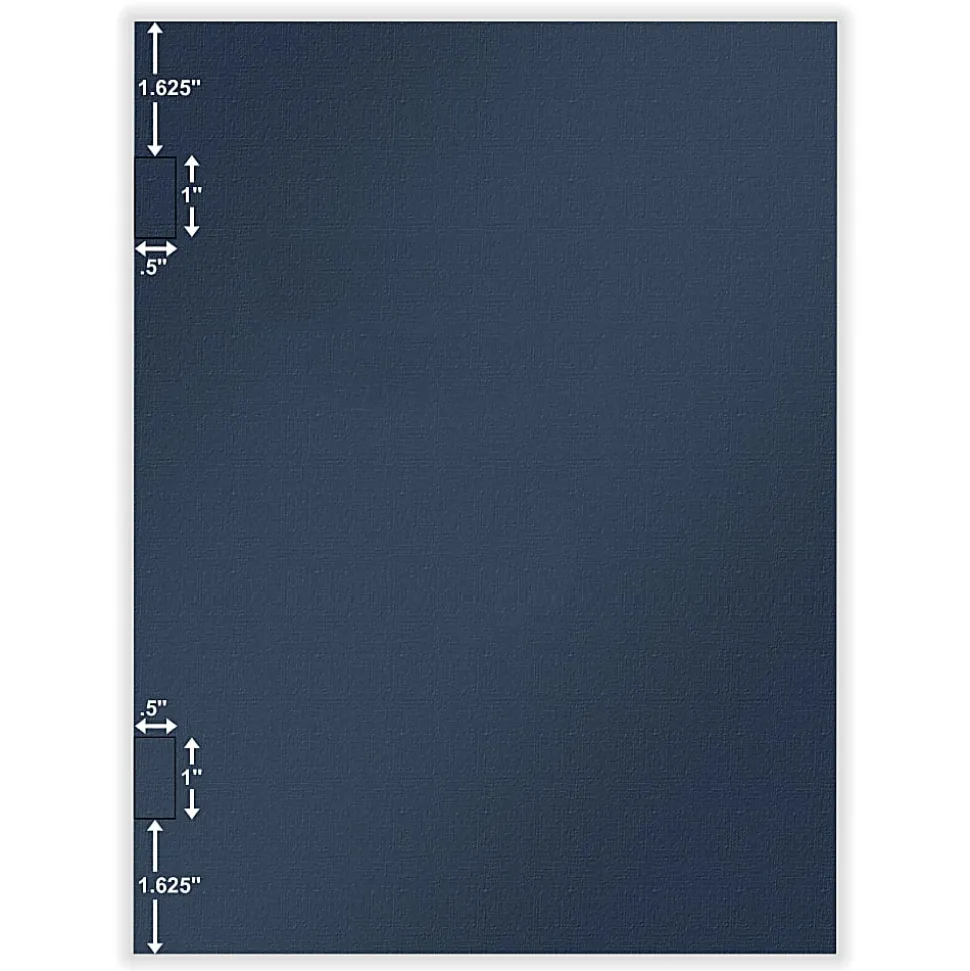 ComplyRight® Tax Presentation Folder, Report Cover, Spine, Side-Staples Tabs, Navy Blue, 8-5/8" x 11-1/4", Pack of 50