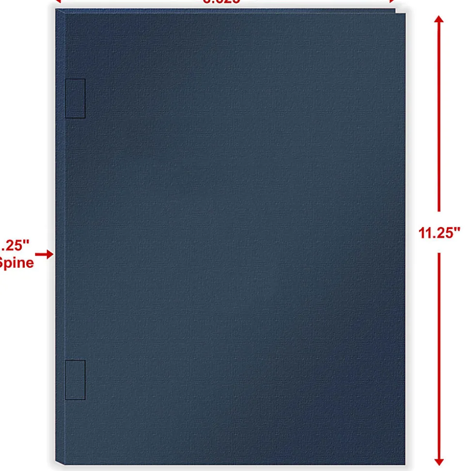 ComplyRight® Tax Presentation Folder, Report Cover, Spine, Side-Staples Tabs, Navy Blue, 8-5/8" x 11-1/4", Pack of 50