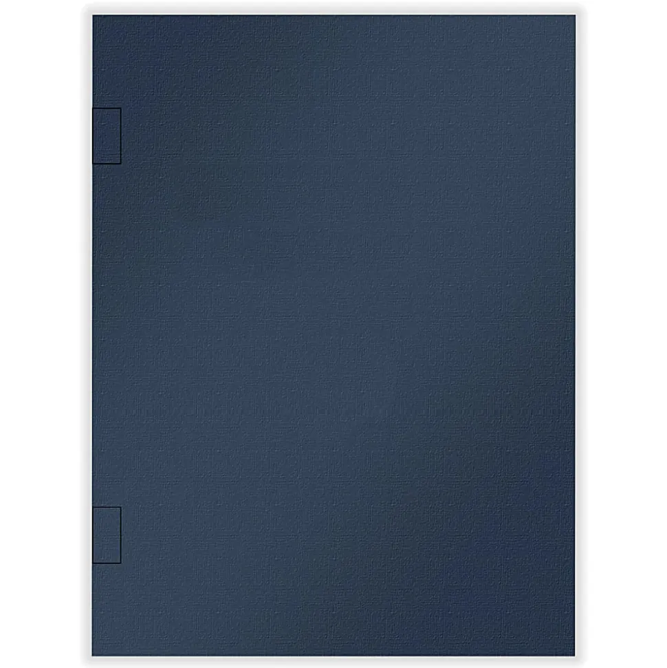 ComplyRight® Tax Presentation Folder, Report Cover, Spine, Side-Staples Tabs, Navy Blue, 8-5/8" x 11-1/4", Pack of 50