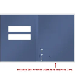 ComplyRightĀ® Tax Presentation Folder, Double Windows, Midnight Blue, 8-3/4" x 11-1/4", Pack of 50