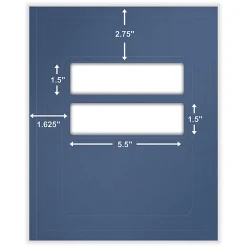 ComplyRight® Tax Presentation Folder, Double Windows, Midnight Blue, 8-3/4