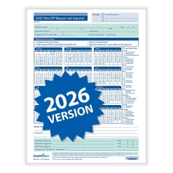 ComplyRight® 2026 Time Off Request And Approval Calendars, 8 1/2