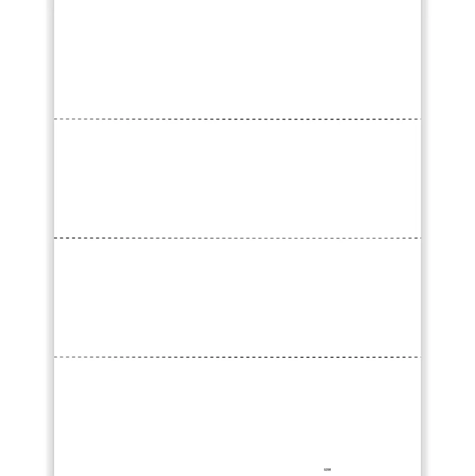 ComplyRight® W-2 Blank Tax Forms, 4-Up (Horizontal Format), With Backer Instructions, 8-1/2" x 11", Pack Of 500 Forms