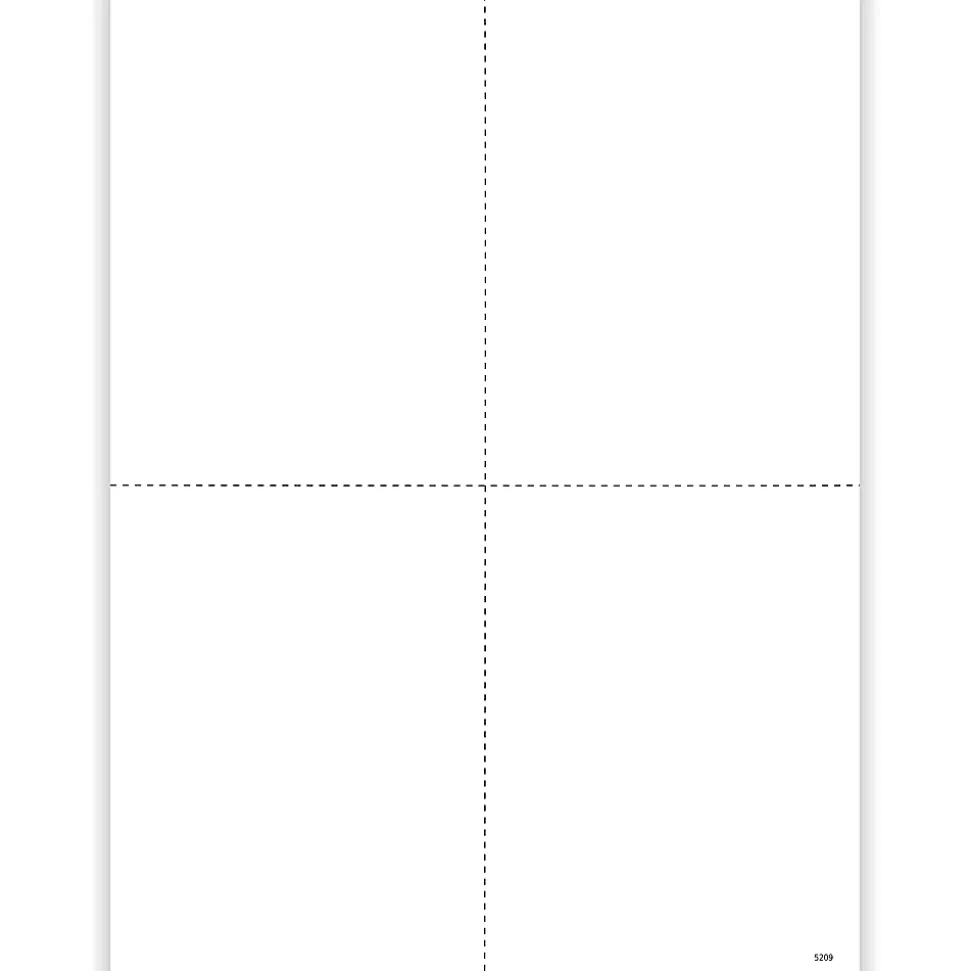 ComplyRight® W-2 Blank Tax Forms, 4-Up (Box Format), With Backer Instructions, 8-1/2" x 11", Pack Of 500 Forms
