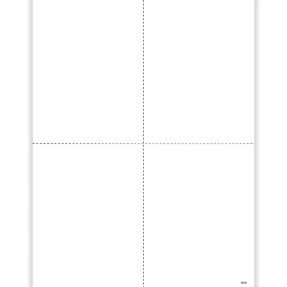 ComplyRight® W-2 Blank Tax Forms, 4-Up, With Backer Instructions, 24# Paper Stock, 8-1/2" x 11", Pack Of 500 Forms