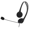 Compucessory Lightweight Stereo Headphones with Mic - Stereo - Mini-phone (3.5mm) - Wired - 32 Ohm - 20 Hz - 15154
