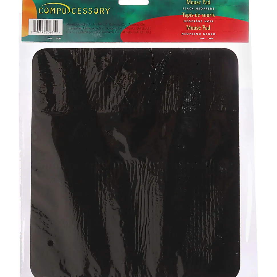 Compucessory Smooth Cloth Nonskid Mouse Pads, 23617